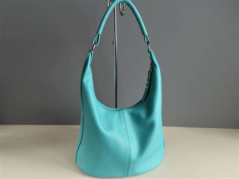 turquoise soft leather handbags.